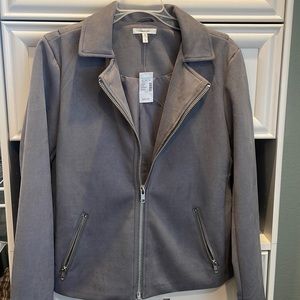 Gray suede blazer style jacket